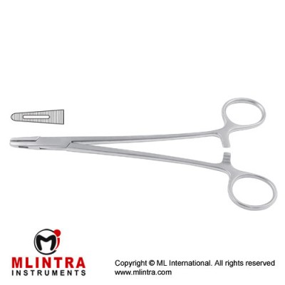 Adson Needle Holder One Fenestrated Jaw Stainless Steel, 18 cm - 7"